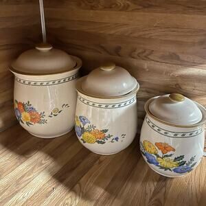 70s ceramic kitchen canister set